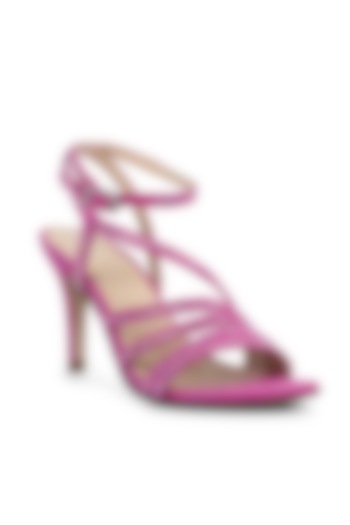 Pink Leather Stilettos by VANILLA MOON