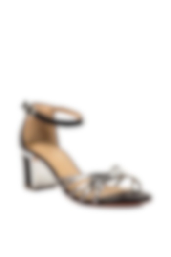Pewter Grey Metallic Sandals by VANILLA MOON