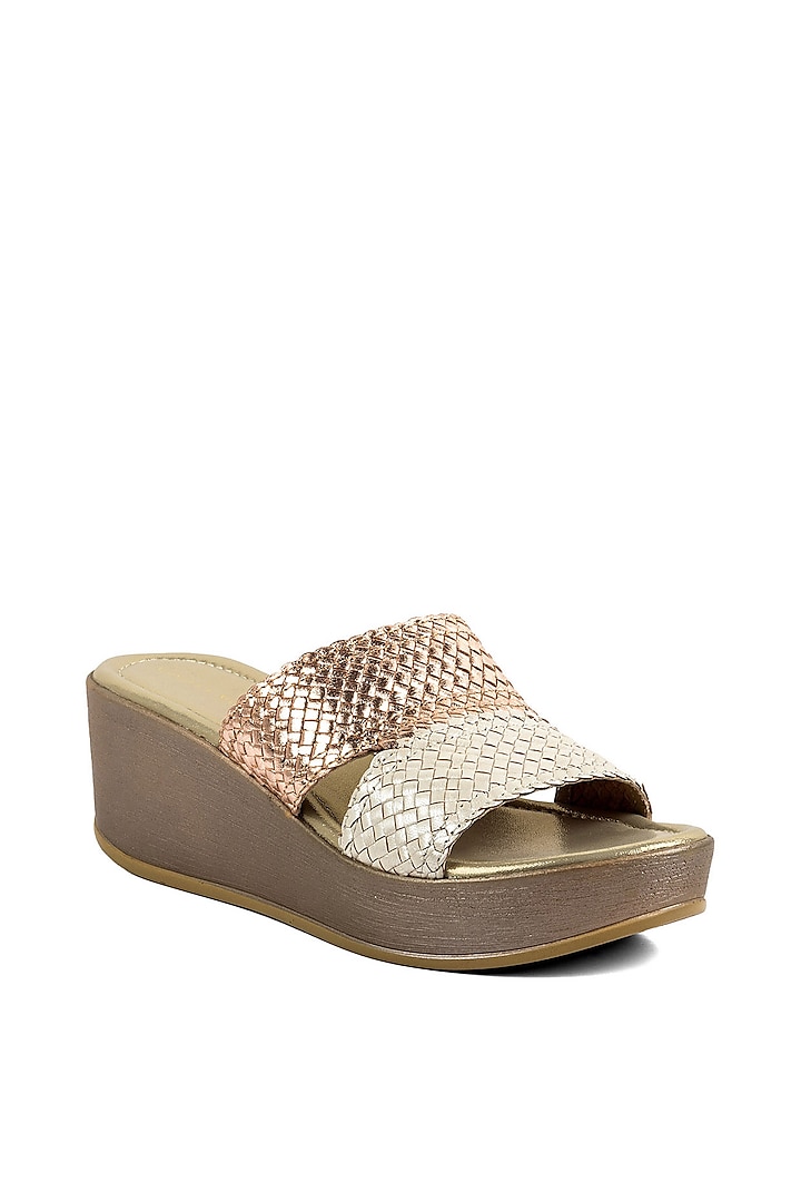 Rose Gold Two Toned Wedges by VANILLA MOON