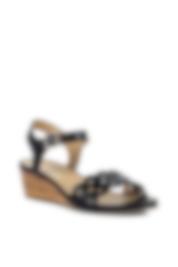Black Strappy Sandals by VANILLA MOON