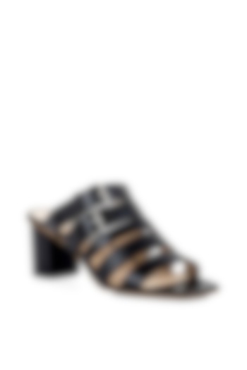 Black Strappy Sandals by VANILLA MOON