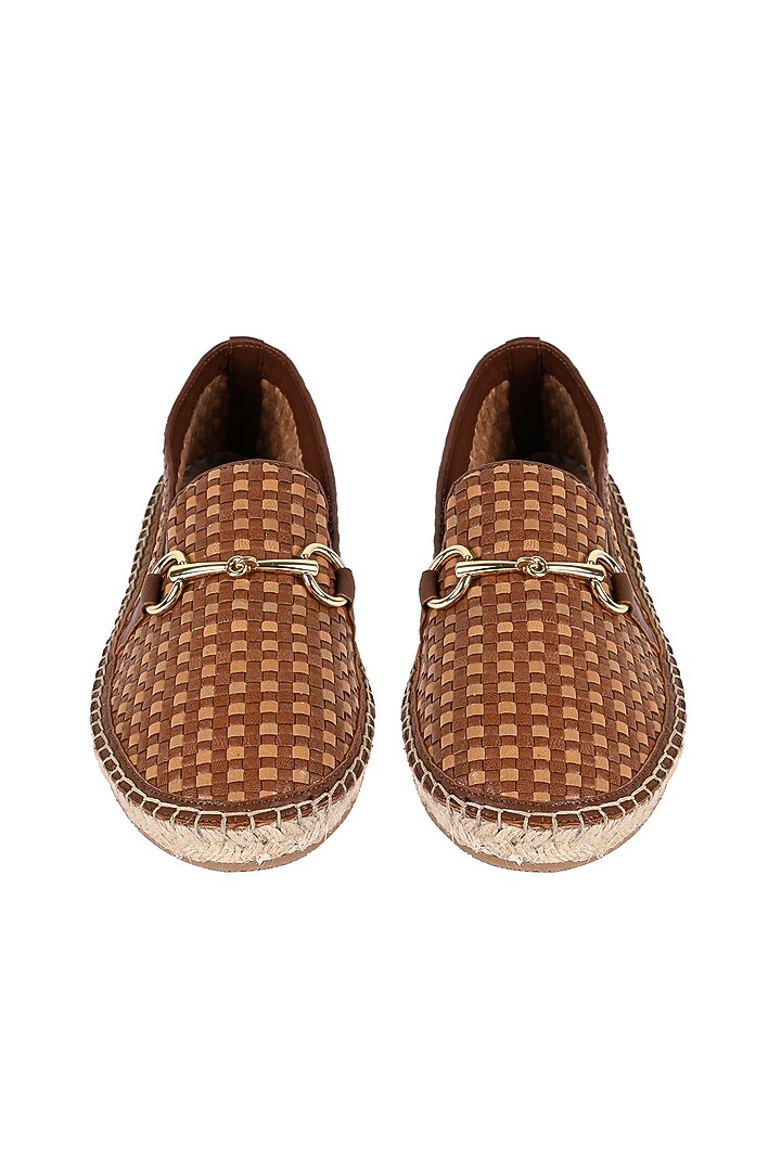Tan Brown Leather Ballerina Shoes by VANILLA MOON at Pernia's Pop Up Shop
