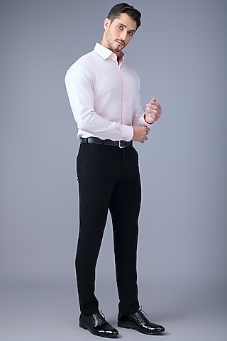 Pink Cotton Shirt by VAROIN MARWAH