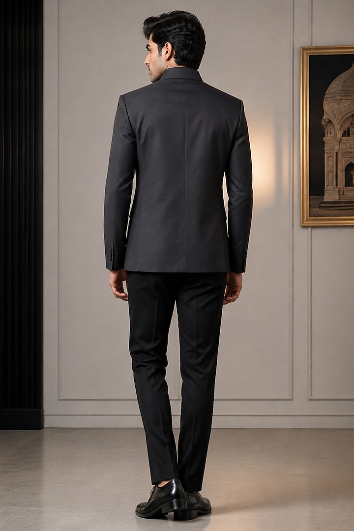 Black Suiting Jacket by VAROIN MARWAH at Pernia's Pop Up Shop