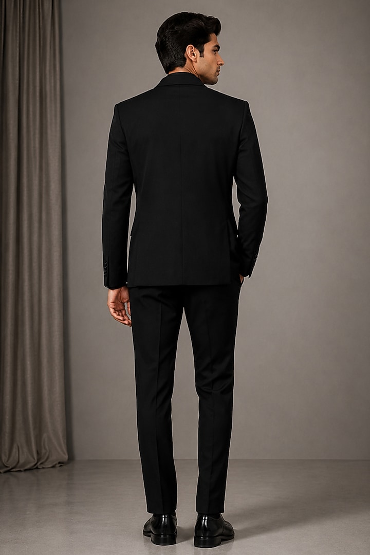 Black Suiting Blazer by VAROIN MARWAH at Pernia's Pop Up Shop