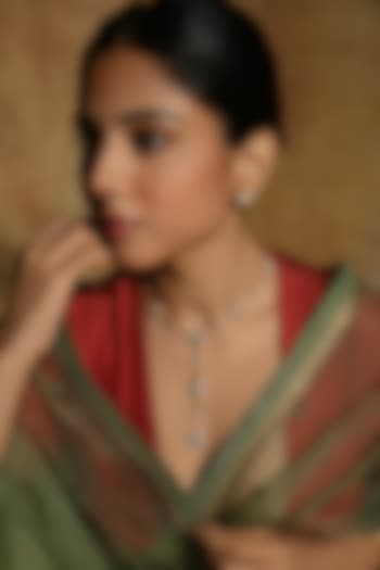 Gold Plated Moissanite Stud Earrings In Sterling Silver by Varq Jewels at Pernia's Pop Up Shop