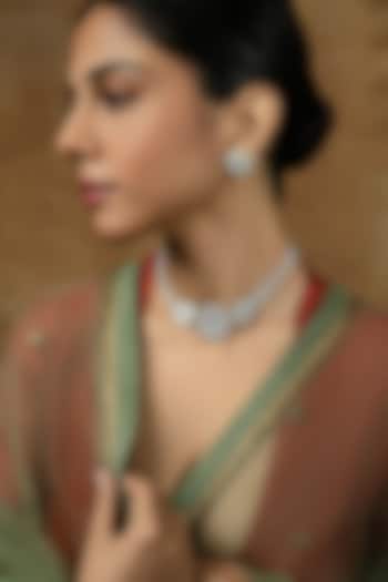 Gold Plated Kundan Polki & Pearl Layered Choker Necklace In Sterling Silver by Varq Jewels at Pernia's Pop Up Shop