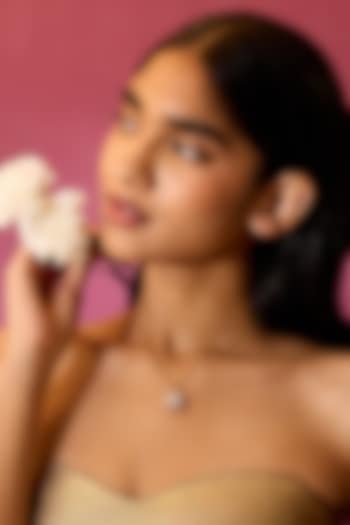 Gold Plated Square Kundan Pendant In Sterling Silver by Varq Jewels at Pernia's Pop Up Shop