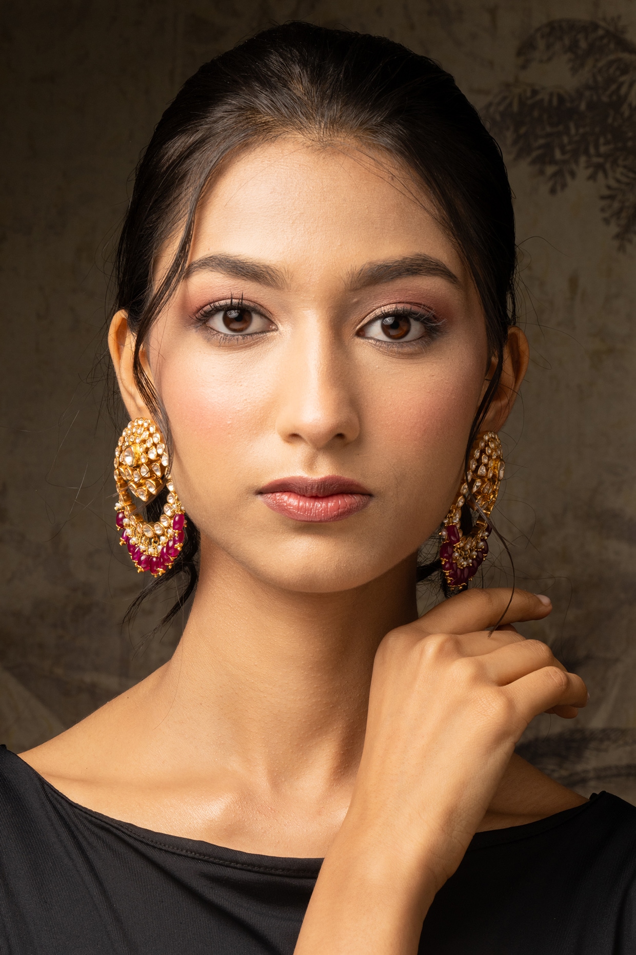 Two Tone Finish Bead Chandbali Earrings Design by Zerokaata Jewellery at  Pernia's Pop Up Shop 2024