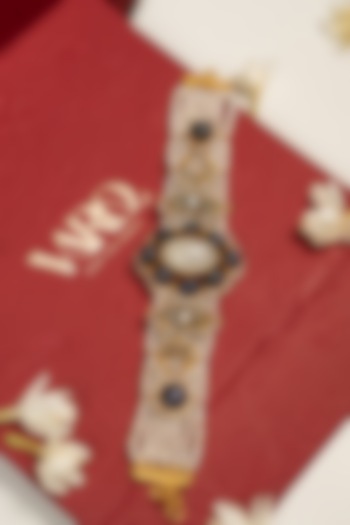 Gold Plated Pearl & Beaded Bracelet In Sterling Silver by Varq Jewels at Pernia's Pop Up Shop