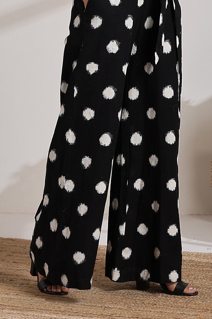 Black & White Ikat Printed Jumpsuit by Vasstram at Pernia's Pop Up Shop