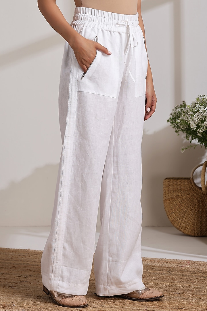 White Linen Pants by Vasstram at Pernia's Pop Up Shop