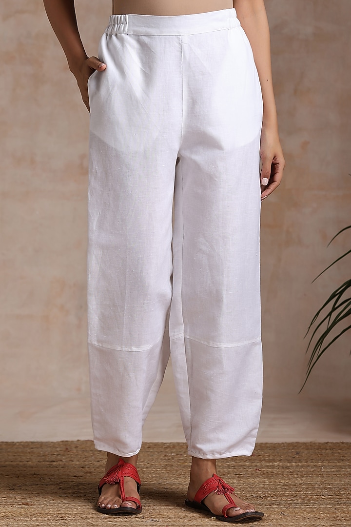 White Linen Pants by Vasstram at Pernia's Pop Up Shop