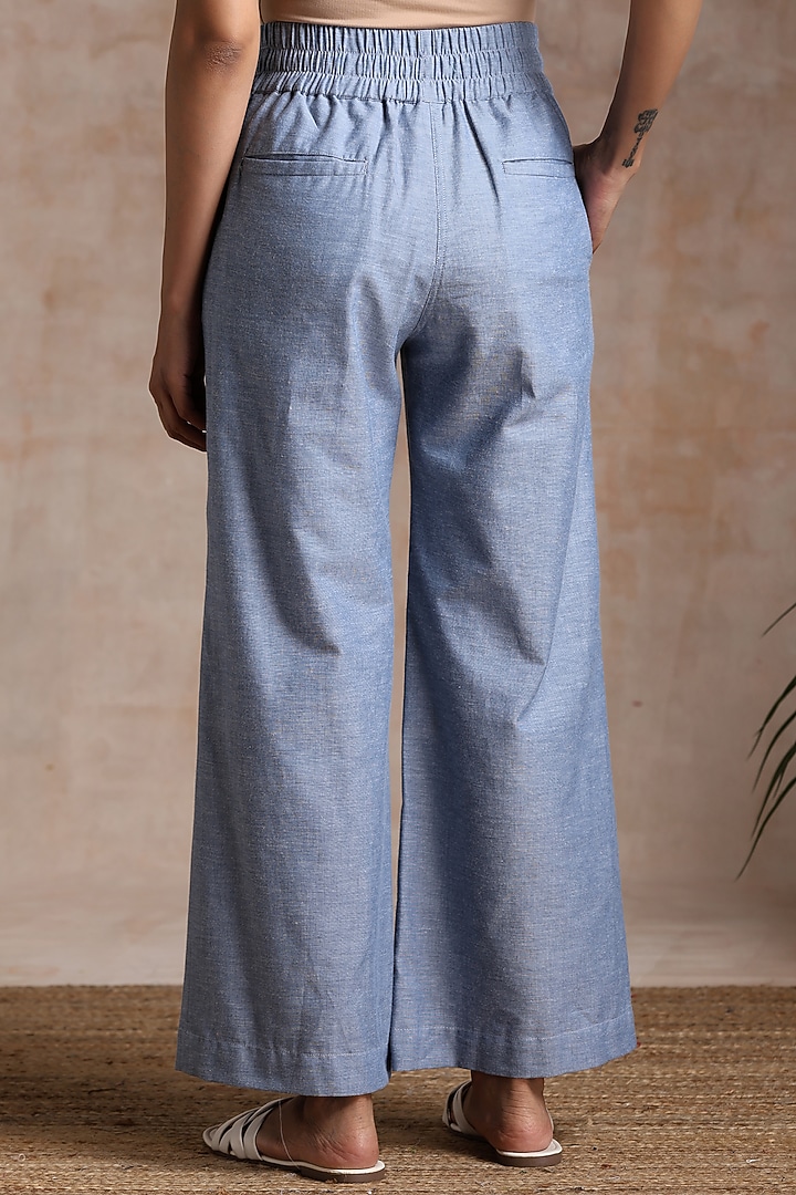 Blue Chambray Pants by Vasstram at Pernia's Pop Up Shop