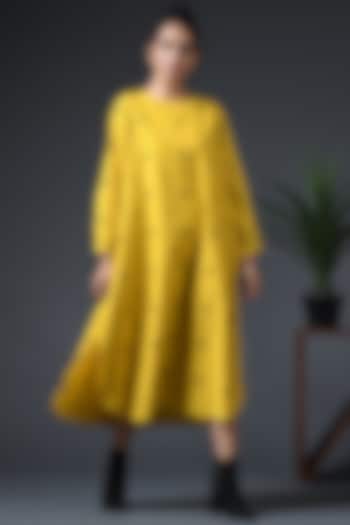 Yellow Polka Dotted Dress by Vasstram