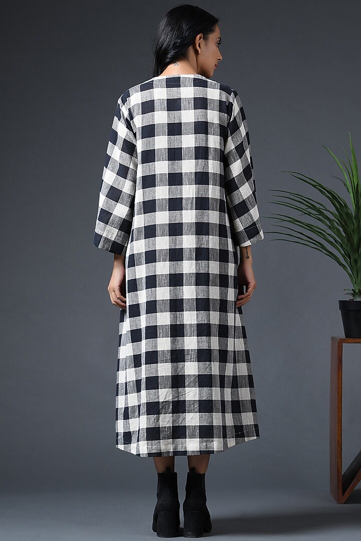 Black & White Checkered Gingham Summer Dress by Vasstram at Pernia's Pop Up Shop