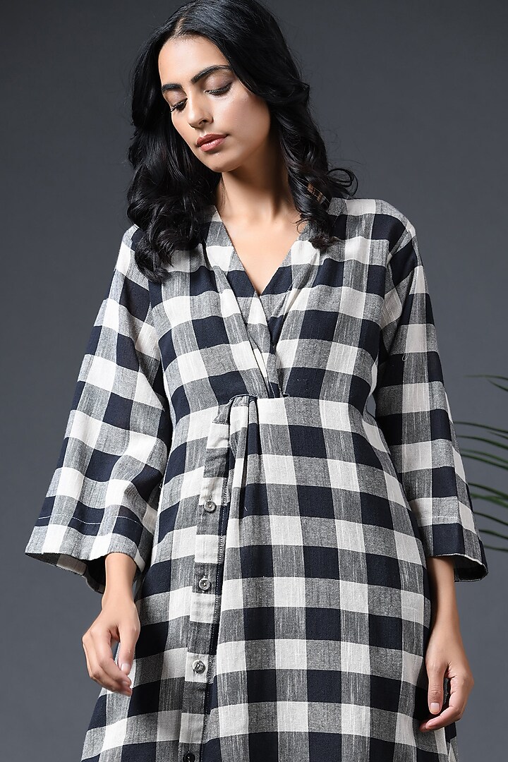 Black & White Checkered Gingham Summer Dress by Vasstram at Pernia's Pop Up Shop