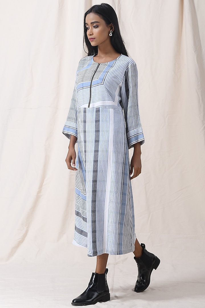 Sky Blue Cotton Summer Dress by Vasstram at Pernia's Pop Up Shop