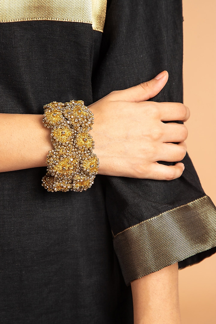 Black & Gold Cotton Tunic by Vasstram at Pernia's Pop Up Shop