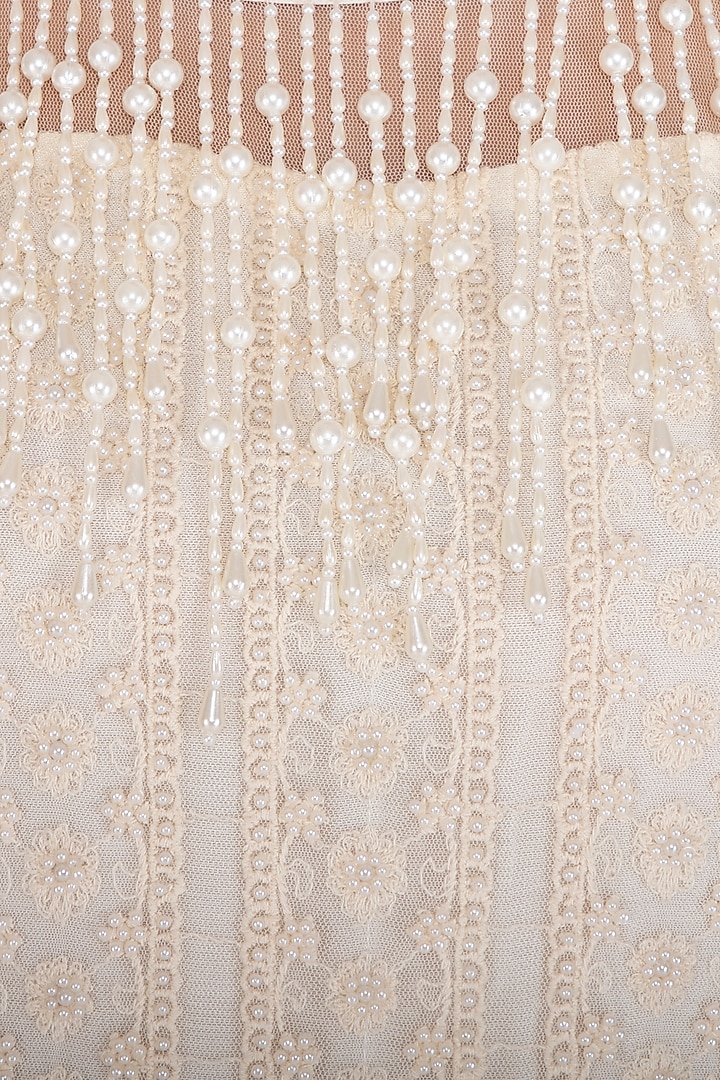 Ivory Embellished Bridal Sharara Set by Vandana Sethi at Pernia's Pop Up Shop
