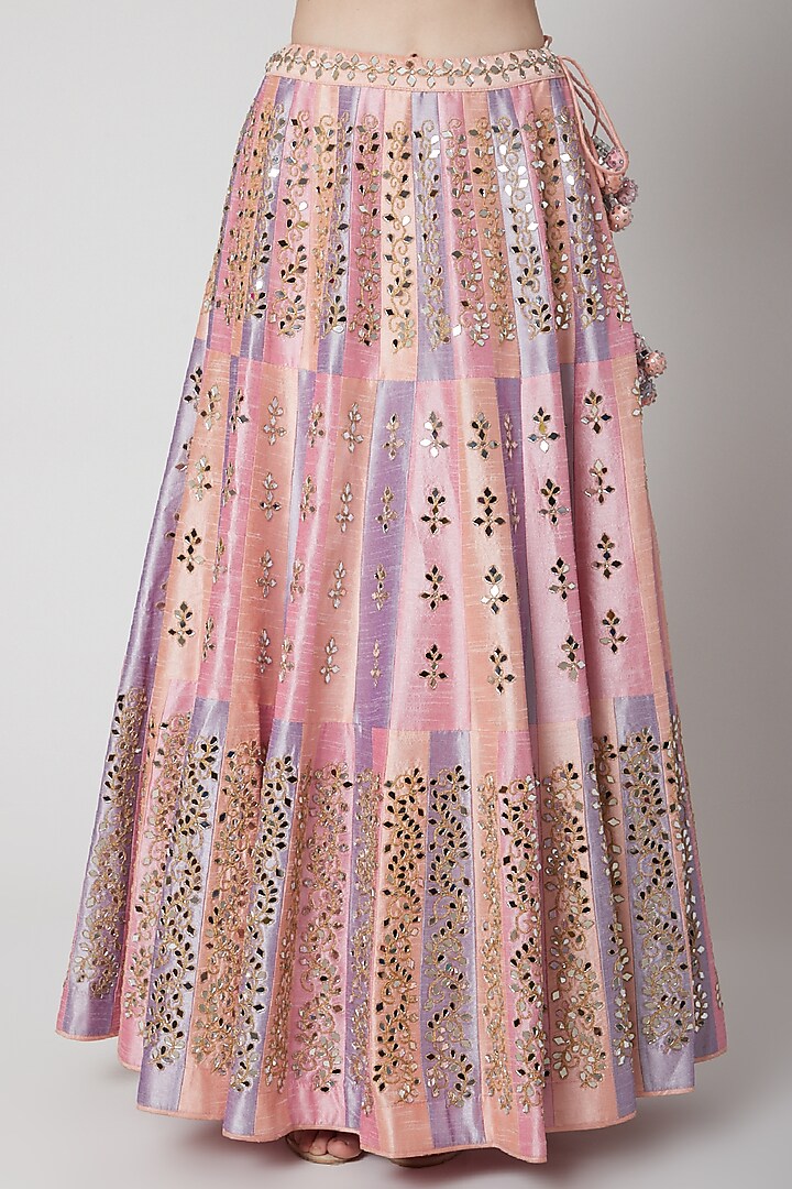 Blush Pink Embroidered Wedding Lehenga Set by Vandana Sethi at Pernia's Pop Up Shop