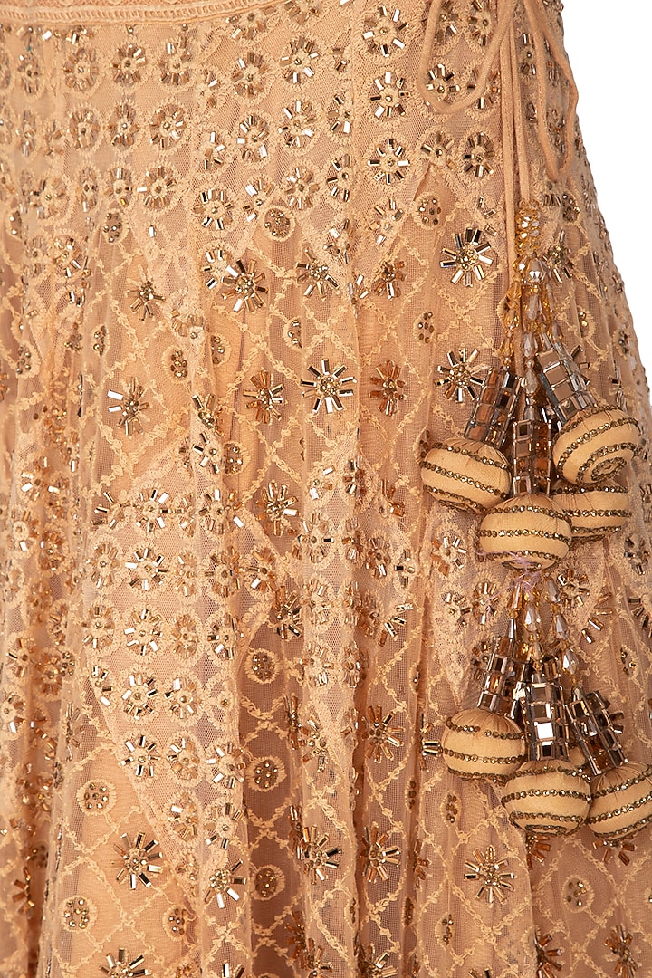 Golden Embroidered Lehenga Set