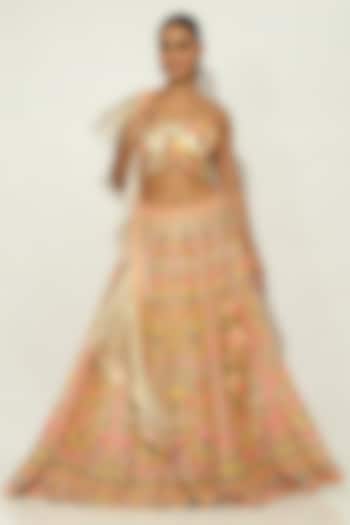 Ivory Shimmer Organza Bead Embellished Bridal lehenga for 22 Lehenga Set by Vandana Sethi at Pernia's Pop Up Shop