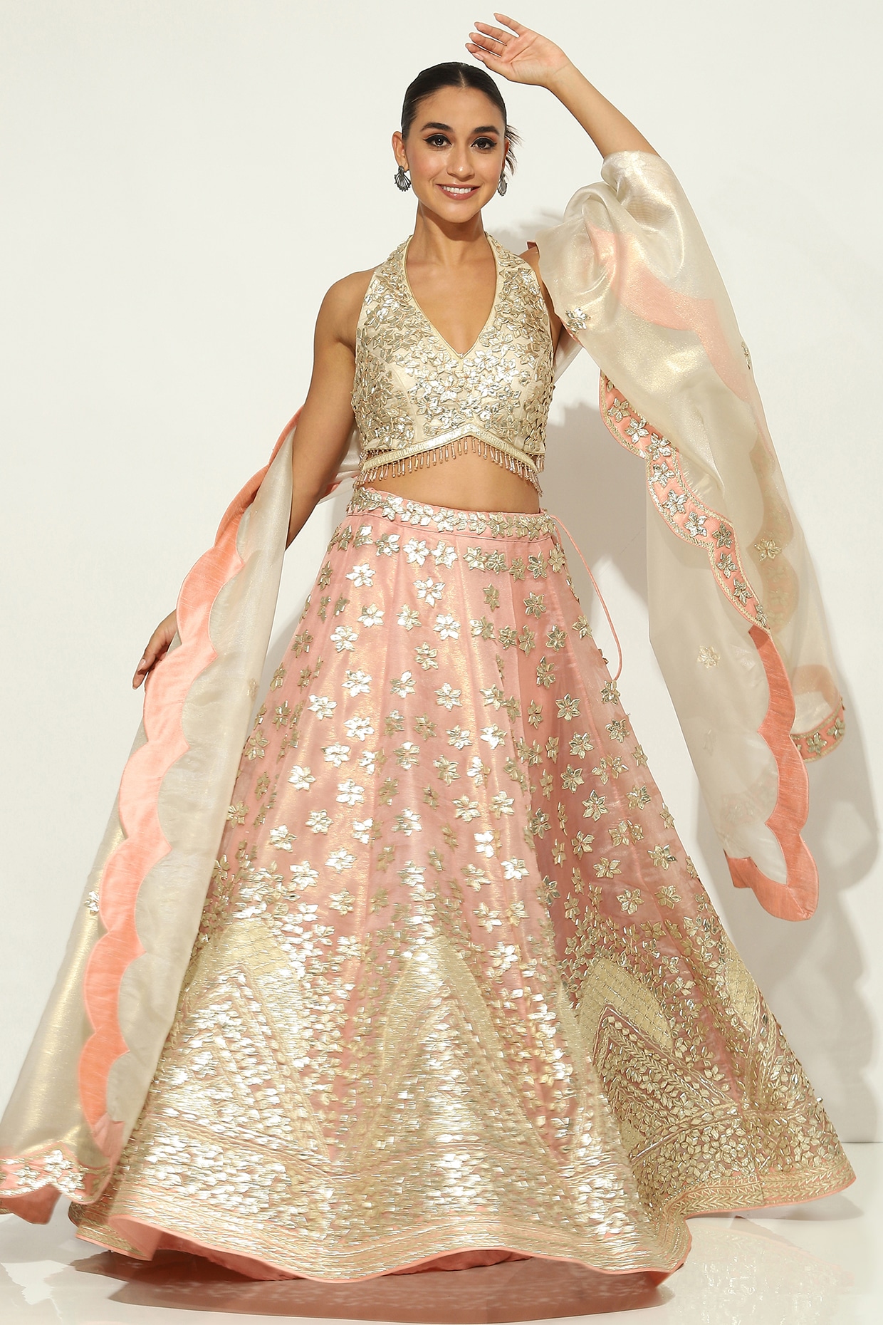Vandana Embroidered Blush Pink Jewel Bodice main image 0