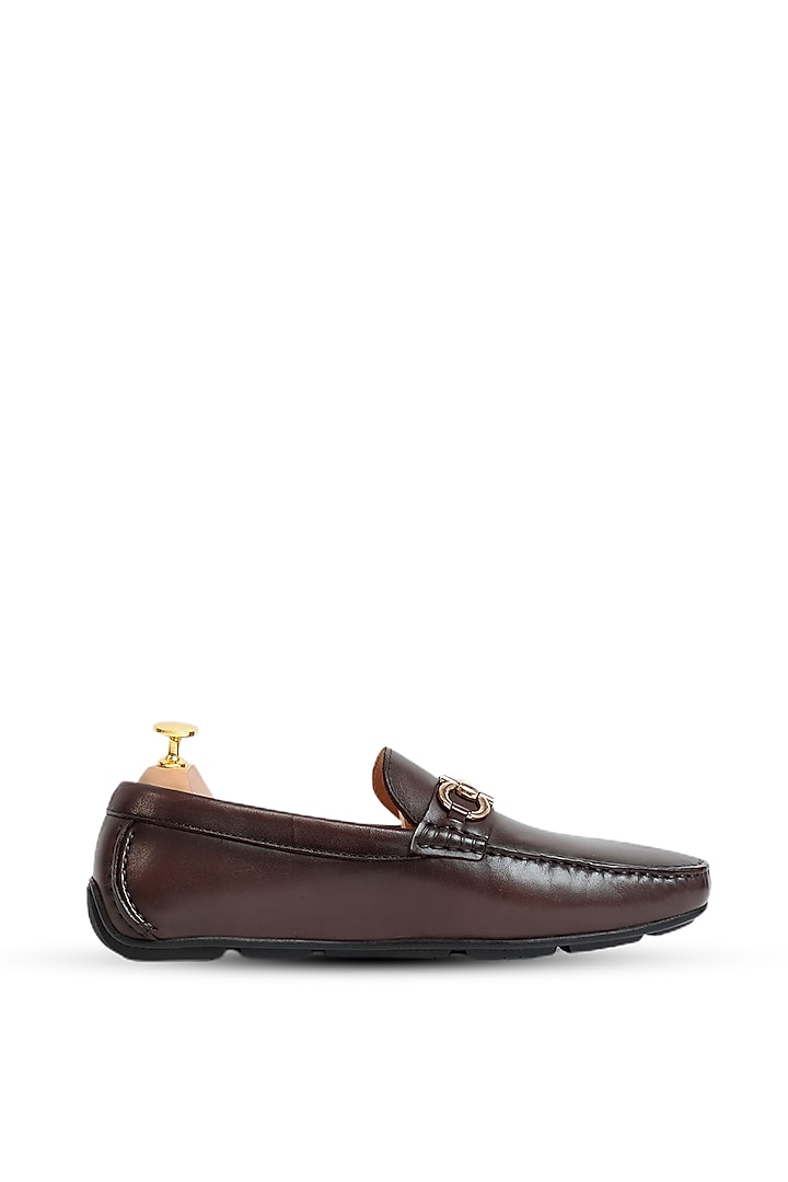 Brown Leather Loafers by Vantier Fashion at Pernia's Pop Up Shop