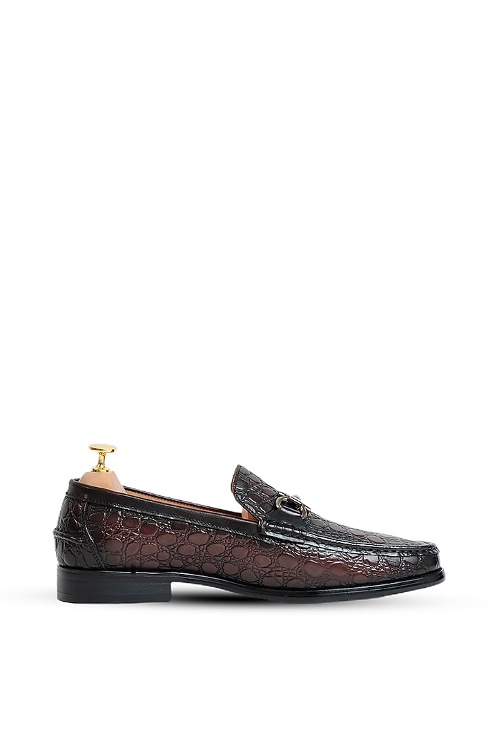 Coffee Leather Loafers by Vantier Fashion at Pernia's Pop Up Shop
