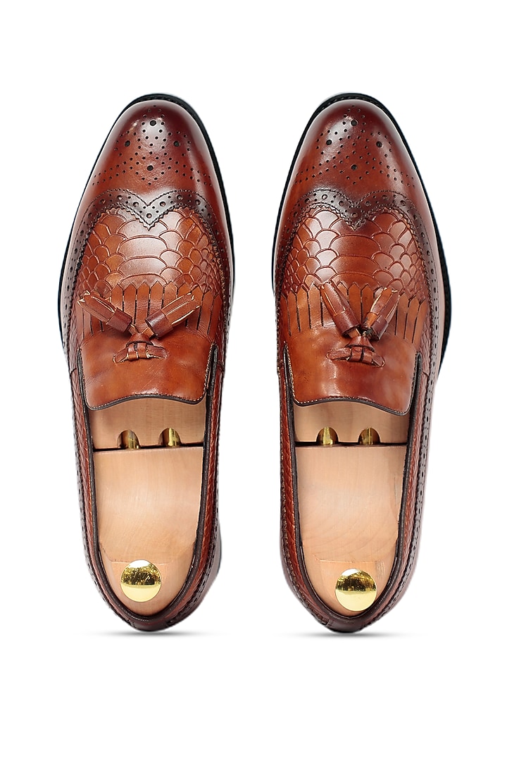 Brown Leather Shoes by Vantier Fashion at Pernia's Pop Up Shop