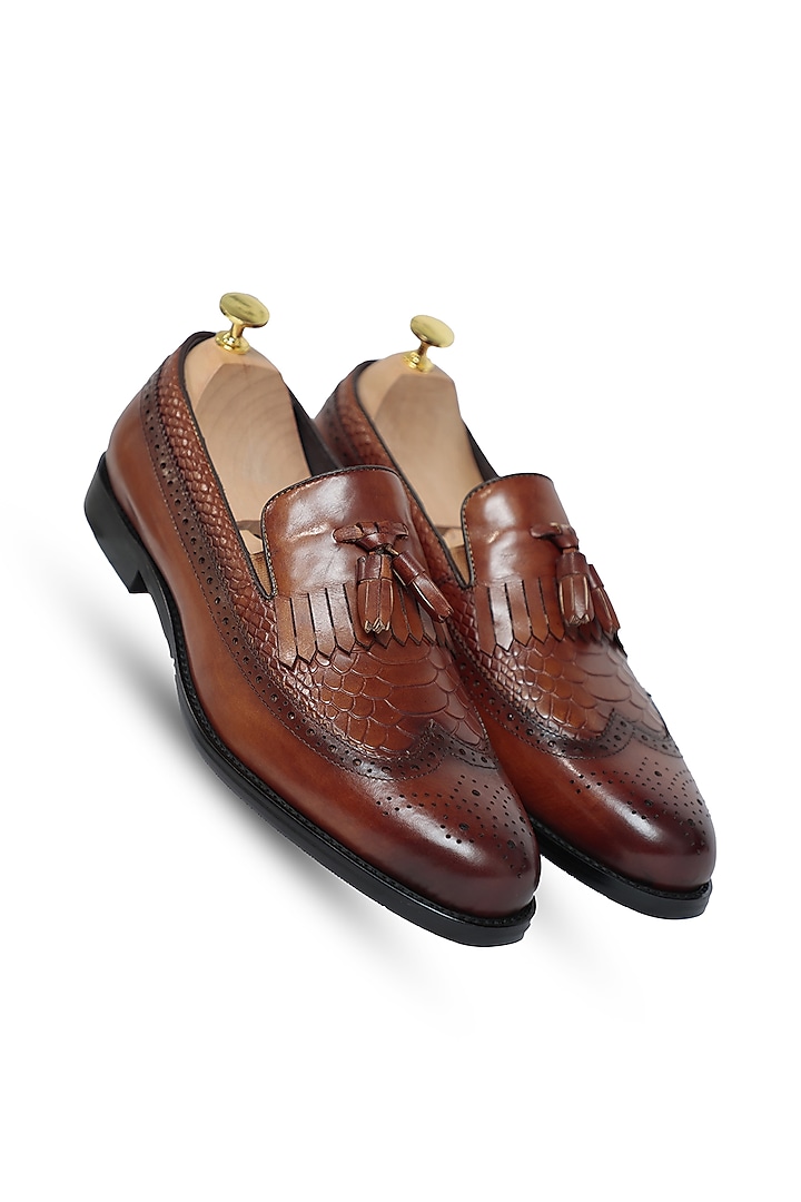 Brown Leather Shoes by Vantier Fashion at Pernia's Pop Up Shop