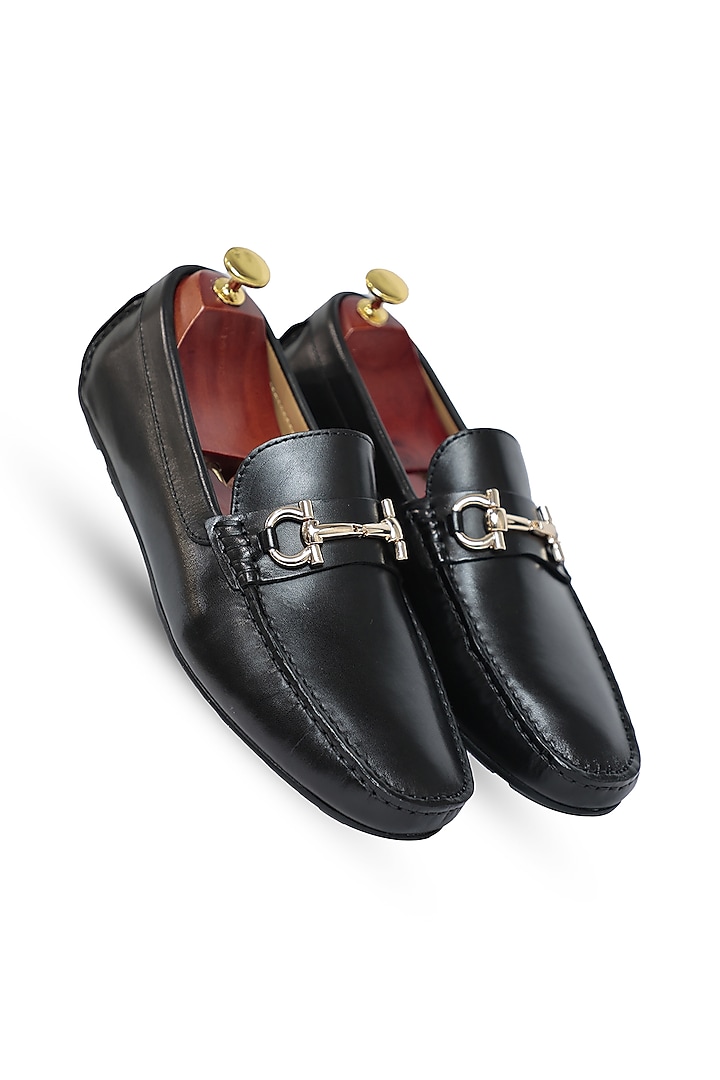 Black Leather Loafers by Vantier Fashion at Pernia's Pop Up Shop