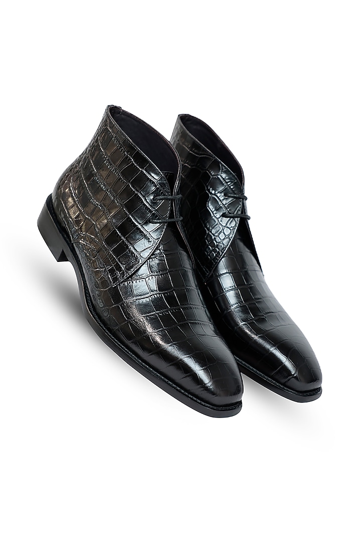 Black Leather Boots by Vantier Fashion at Pernia's Pop Up Shop