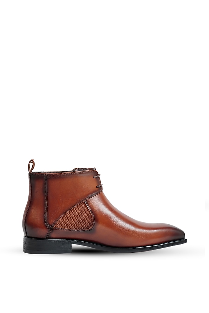 Brown Leather Boots by Vantier Fashion at Pernia's Pop Up Shop