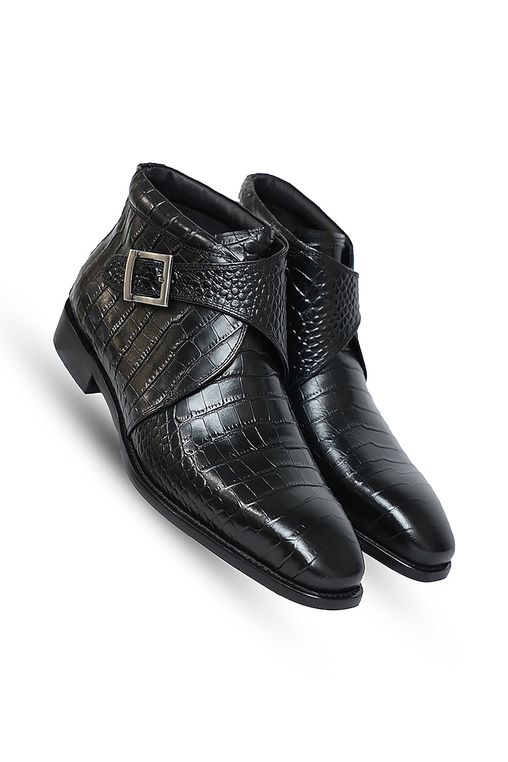 Black Leather Boots by Vantier Fashion at Pernia's Pop Up Shop