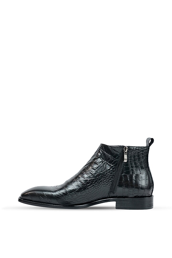Black Leather Boots by Vantier Fashion at Pernia's Pop Up Shop