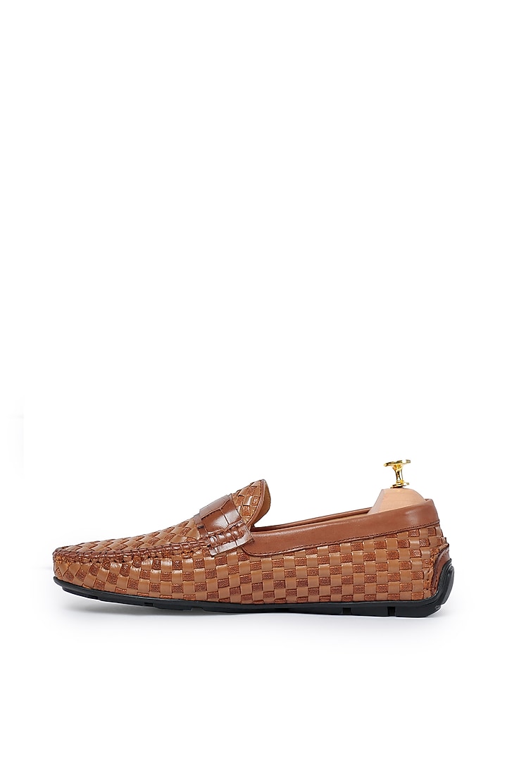 Brown Leather Loafers by Vantier Fashion at Pernia's Pop Up Shop