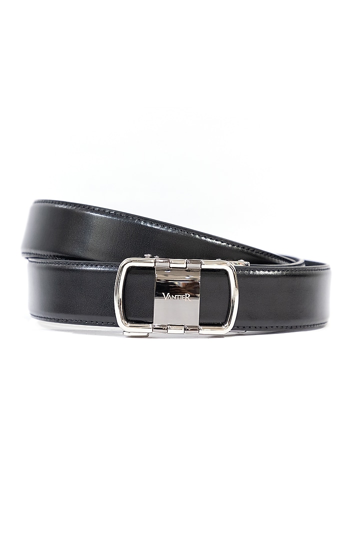 Black Leather Belt by Vantier Fashion at Pernia's Pop Up Shop