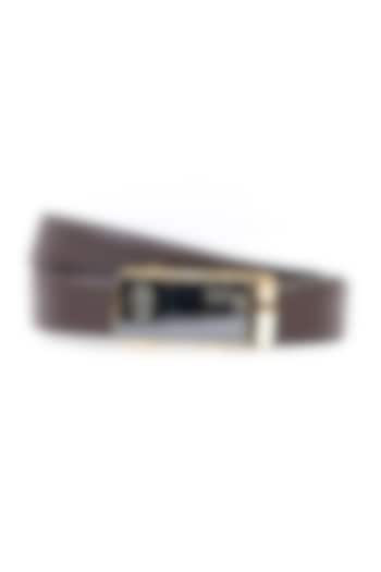 Coffee Leather Belt by Vantier Fashion at Pernia's Pop Up Shop