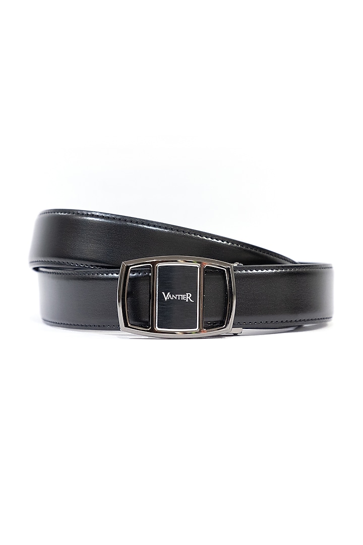 Black Leather Belt by Vantier Fashion at Pernia's Pop Up Shop