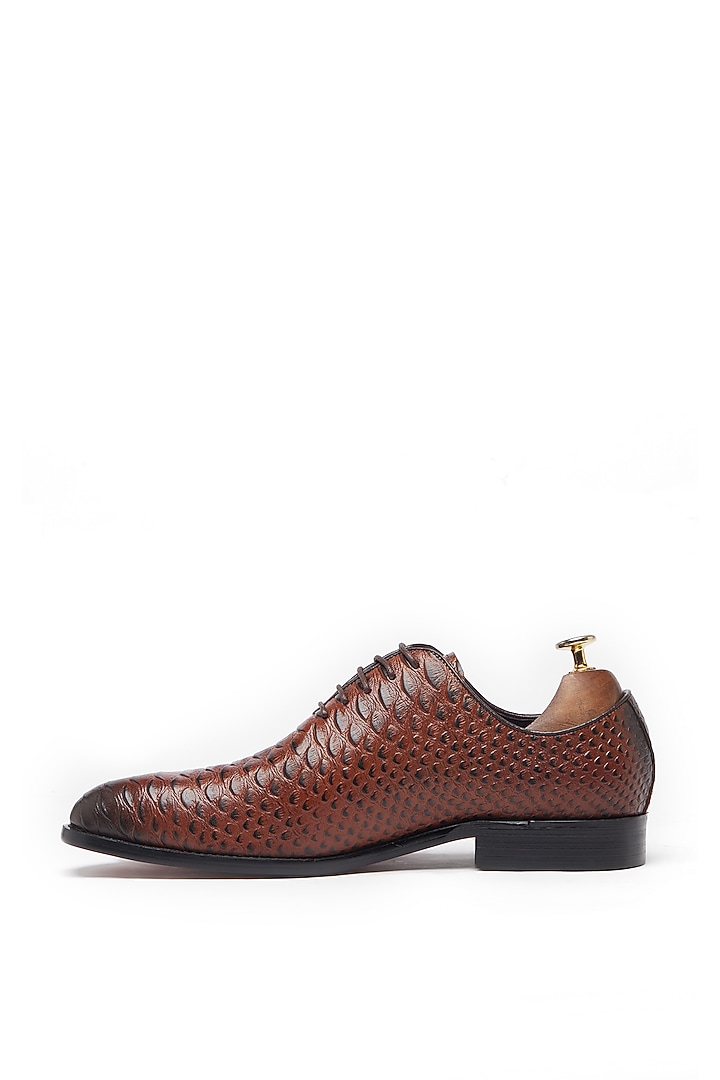 Brown Pure Leather Shoes by Vantier Fashion at Pernia's Pop Up Shop