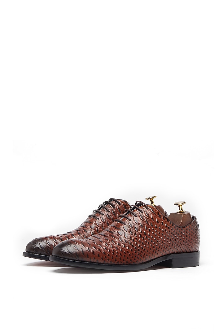 Brown Pure Leather Shoes by Vantier Fashion at Pernia's Pop Up Shop