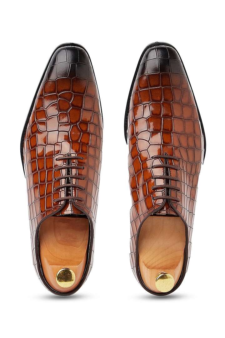 Vintage Brown Leather Shoes by Vantier Fashion