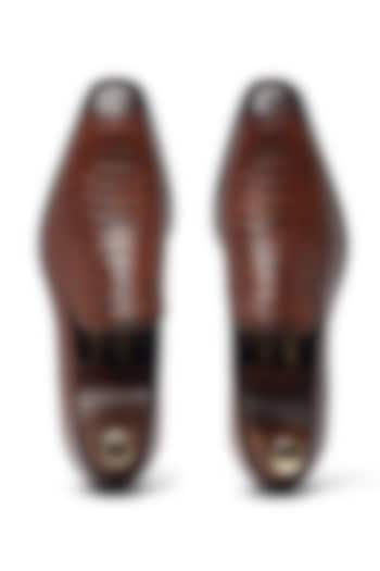 Brown Shoes In Pure Leather by Vantier Fashion