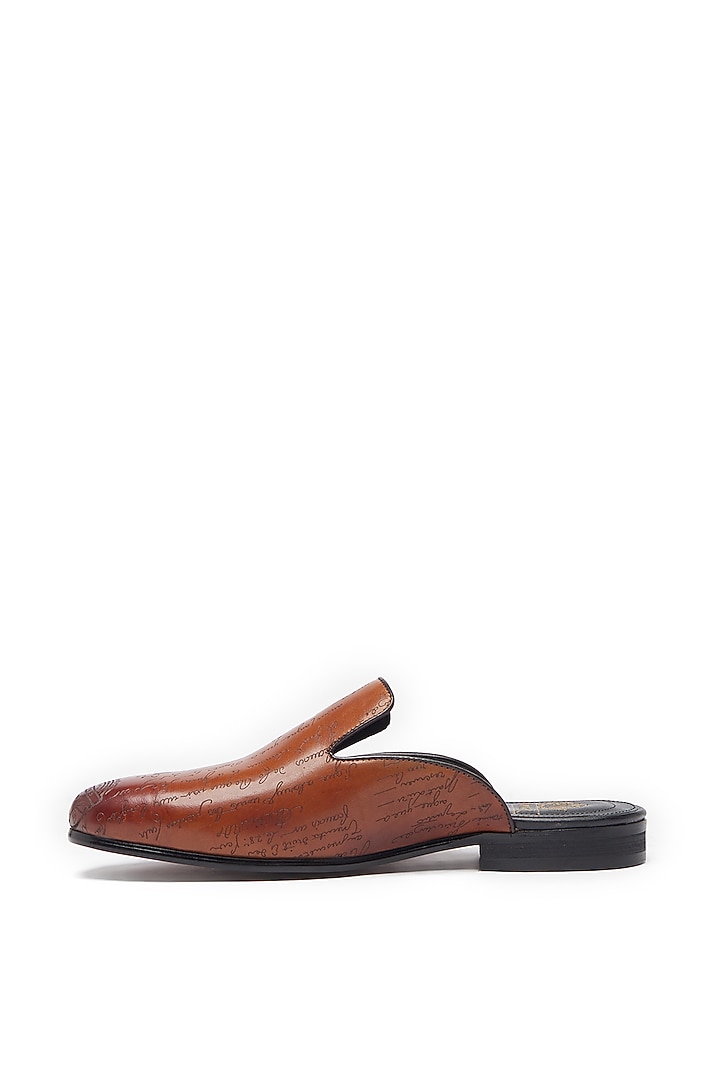 Brown Leather Handcrafted Mules by Vantier Fashion at Pernia's Pop Up Shop