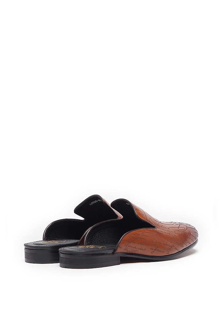 Brown Leather Handcrafted Mules by Vantier Fashion at Pernia's Pop Up Shop