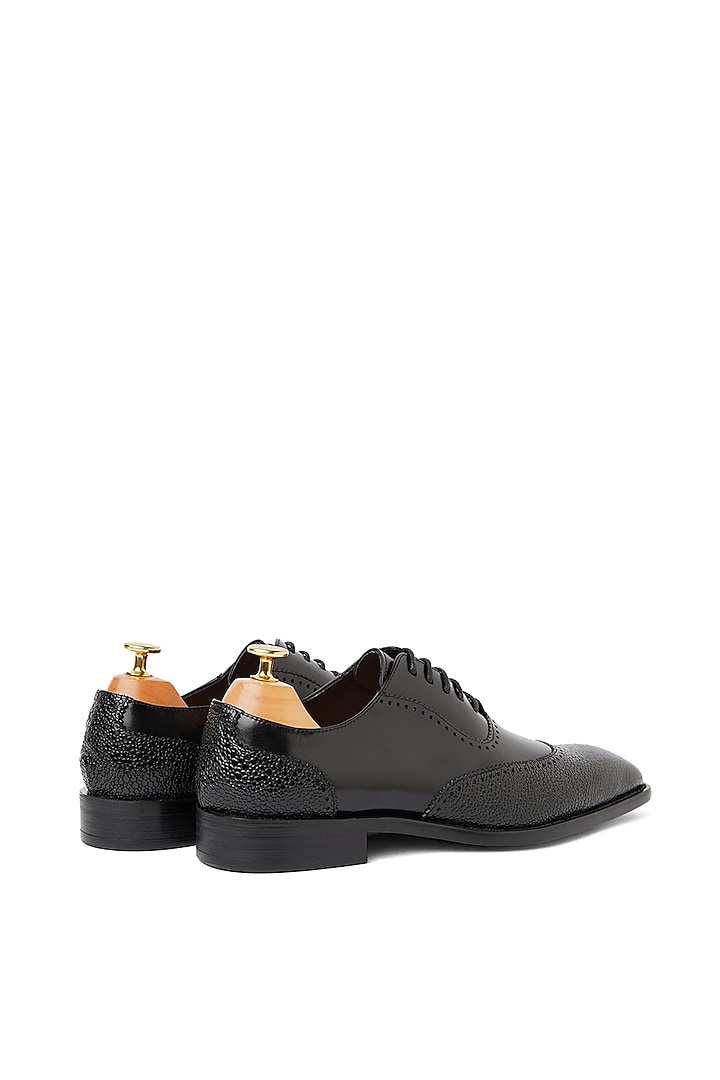 Black Leather Oxford Shoes by Vantier Fashion at Pernia's Pop Up Shop