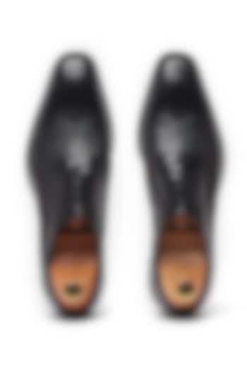 Black Oxford Shoes In Leather by Vantier Fashion