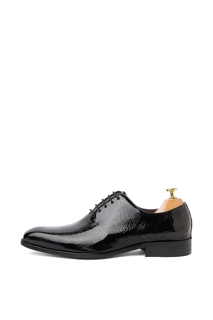 Black Pure Patent Leather Shoes by Vantier Fashion at Pernia's Pop Up Shop